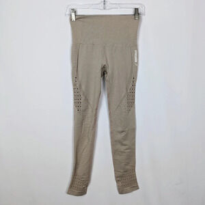 Gymshark sz.S Energy Seamless Legging in Taupe Perforated High Rise Athletic Gym
